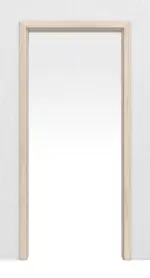 Frontansicht von WESTAG Schiebetürsystem in der Wand laufend Nussbaum Embla NU 324 PortaLit CPL