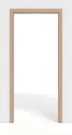 Frontansicht von Schiebetürsystem in der Wand laufend PortaLit-CPL Trend Pinie Hell Pi 11 - Westag