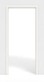 Frontbild von Schiebetürsystem WestaLack Arctic Weiß RAL 9016 in der Wand laufend - Westag