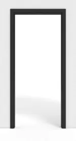 Frontansicht von GARANT Schiebetürsystem in der Wand laufend Matt RAL 9005 G-TEC