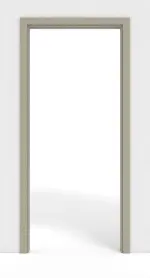 Frontansicht von GARANT Schiebetürsystem in der Wand laufend Matt Seidengrau 7044 G-TEC