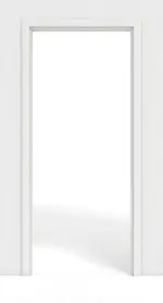 Frontansicht von GARANT Schiebetürsystem in der Wand laufend Matt Weißlack 9016 G-TEC