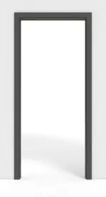 Frontansicht von GARANT Schiebetürsystem in der Wand laufend 10622-60 Ebony CePaL