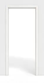 Frontansicht von GARANT Schiebetürsystem in der Wand laufend Authentic Bianco CePaL