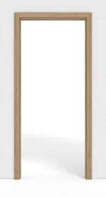 Frontansicht von GARANT Schiebetürsystem in der Wand laufend Authentic Risseiche CePaL