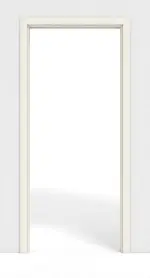 Frontansicht von GARANT Schiebetürsystem in der Wand laufend Weißlack 9010 CePaL