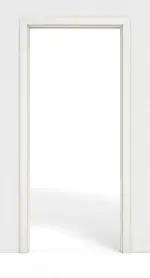 Frontansicht von GARANT Schiebetürsystem in der Wand laufend Weiß Struktur Premium CePaL