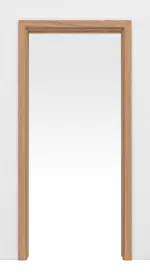 Frontansicht von LEBO Schiebetürsystem in der Wand laufend Euro Eiche geplankt Matt Echtholzfurniert 