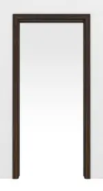 Frontansicht von LEBO Schiebetürsystem in der Wand laufend Räuchereiche Matt Echtholzfurniert 