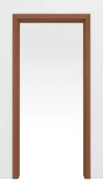 Frontansicht von LEBO Schiebetürsystem in der Wand laufend Sapeli Matt Echtholzfurniert 