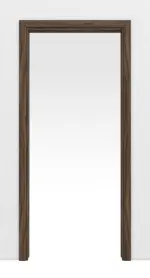 Frontansicht von HÖRMANN Schiebetürsystem in der Wand laufend Alpineiche Duradecor mit Zarge