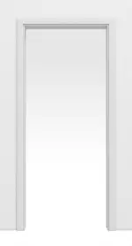 Frontansicht von Schiebetürsystem in der Wand laufend Bütte Weiß Duradecor - Hörmann