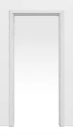 Frontansicht von Huga Schiebetürsystem in der Wand laufend Eiche Weiß Durat mit Zarge