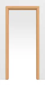 Frontansicht von Schiebetürsystem in der Wand laufend Französische Buche Duradecor - Hörmann