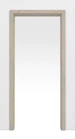 Frontansicht von HÖRMANN Schiebetürsystem in der Wand laufend Gebürstete Lärche hell Duradecor mit Zarge