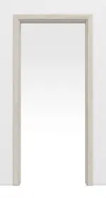 Frontansicht von Schiebetürsystem in der Wand laufend Gebürstete Salzeiche Duradecor - Hörmann