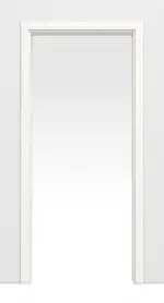 Frontansicht von Schiebetürsystem in der Wand laufend Gebürstetes Weiß Duradecor - Hörmann