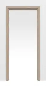 Frontansicht von Schiebetürsystem in der Wand laufend Graueiche Duradecor - Hörmann