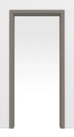 Frontansicht von Schiebetürsystem in der Wand laufend Taupe RAL 7048 BaseLine Lack mit Zarge - Hörmann