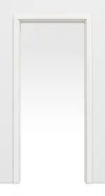 Frontansicht von Schiebetürsystem in der Wand laufend Weißlack RAL 9016 Durat - Huga