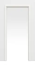 Frontansicht von Schiebetürsystem in der Wand laufend Verkehrsweiß RAL 9016 Weißlack - Huga