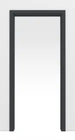 Frontansicht von Schiebetürsystem in der Wand laufend Ultramatt Anthrazit Concepto - Hörmann