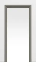 Frontansicht von Schiebetürsystem in der Wand laufend Ultramatt Hygge Grau Concept Versio - Huga