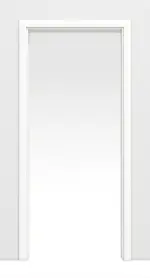 Frontansicht von Schiebetürsystem in der Wand laufend Ultramatt Weiß Concepto - Hörmann