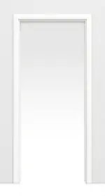 Frontansicht von Schiebetürsystem in der Wand laufend Ultramatt Weiß Versio - Huga