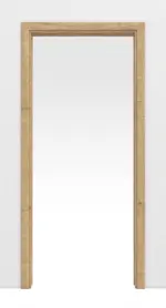 Frontansicht von Schiebetürsystem in der Wand laufend Wildeiche Duradecor - Hörmann