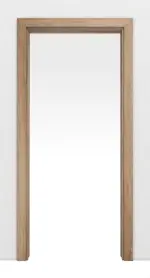 Frontansicht von JELD-WEN Schiebetürsystem in der Wand laufend Classic Raucheiche DuriTop