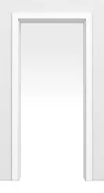 Frontansicht von JELD-WEN Schiebetürsystem in der Wand laufend Classic Samtesche Weiß