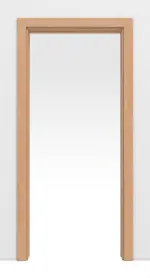 Frontansicht von JELD-WEN Schiebetürsystem in der Wand laufend Classic Buche Echtholzfurniert