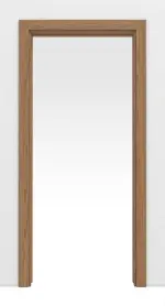 Frontansicht von JELD-WEN Schiebetürsystem in der Wand laufend Classic Eiche Echtholzfurniert