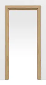 Frontansicht von JELD-WEN Schiebetürsystem in der Wand laufend Classic Eiche europ. astig Echtholzfurniert