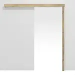 Frontansicht von Schiebetürsystem vor der Wand laufend Hamilton Eiche CPL ohne Zarge - Classen