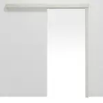 Frontansicht von CLASSEN Schiebetürsystem Eiche Grau 3D Look ohne Zarge