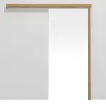 Frontansicht von CLASSEN Schiebetürsystem Eiche Tocantis 3D Look ohne Zarge