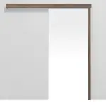 Frontansicht von CLASSEN Schiebetürsystem Esche Graphit Iridium ohne Zarge