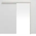 Frontansicht von CLASSEN Schiebetürsystem Esche Weiß 3D Look ohne Zarge