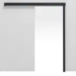 Frontansicht von CLASSEN Schiebetürsystem Graphit CPL ohne Zarge PL-Norm