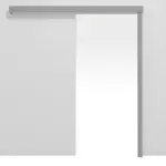 Frontansicht von CLASSEN Schiebetürsystem Grau Matt Primo ohne Zarge