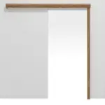 Frontansicht von Schiebetürsystem Honig Catania Dekorfolie vor der Wand laufend ohne Zarge