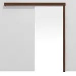 Frontansicht von CLASSEN Schiebetürsystem Nuss Primo ohne Zarge