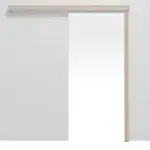 Frontansicht von CLASSEN Schiebetürsystem Nuss Kolumbia hell 3D Look ohne Zarge