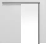 Frontansicht von CLASSEN Schiebetürsystem Grau RAL 7004 Lack ohne Zarge