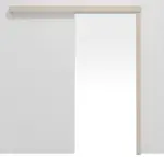 Frontansicht von CLASSEN Schiebetürsystem Uni Kaschmir Iridium ohne Zarge