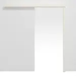 Frontansicht von CLASSEN Schiebetürsystem Weiß RAL 9010 CPL vor der Wand laufend ohne Zarge