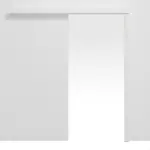 Frontansicht von Schiebetürsystem vor der Wand laufend Weiß matt CPL ohne Zarge - Classen