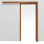 Frontansicht von CLASSEN Schiebetürsystem Akazie ST Primo mit Zarge